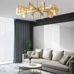 Люстра на штанге JANICE CH L10 Brass