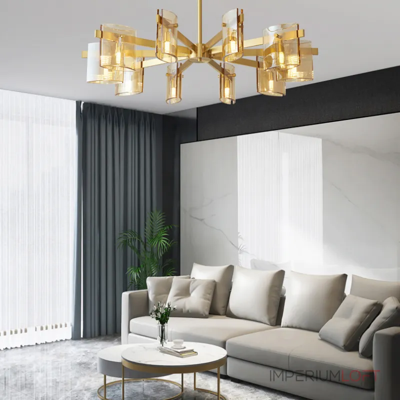 Люстра на штанге JANICE CH L10 Brass