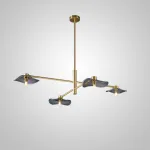 Люстра на штанге MILIAN CH L4 Brass Cognac