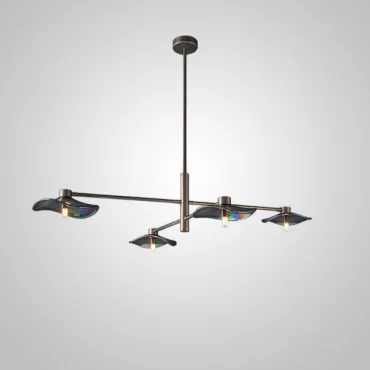 Люстра на штанге MILIAN CH L4 Black Cognac