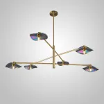 Люстра на штанге MILIAN CH L6 Brass Cognac