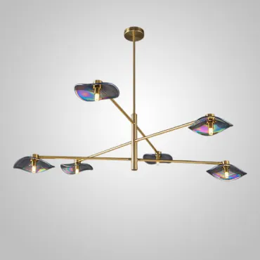 Люстра на штанге MILIAN CH L6 Brass Cognac