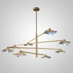 Люстра на штанге MILIAN CH L8 Brass Grey