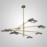 Люстра на штанге MILIAN CH L8 Brass Cognac