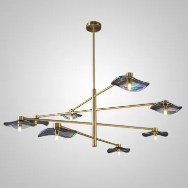 Люстра на штанге MILIAN CH L8 Brass Cognac