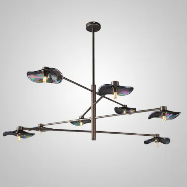 Люстра на штанге MILIAN CH L8 Black Cognac Люстра на штанге MILIAN CH L8 Black Cognac