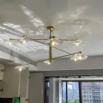 Люстра на штанге MILIAN CH L8 Black Grey