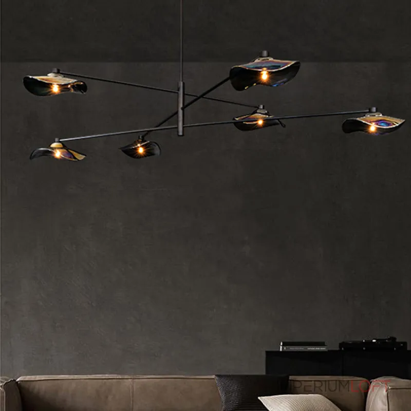 Люстра на штанге MILIAN CH L8 Black Grey