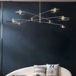 Люстра на штанге MILIAN CH L8 Black Grey