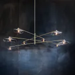 Люстра на штанге MILIAN CH L8 Black Grey