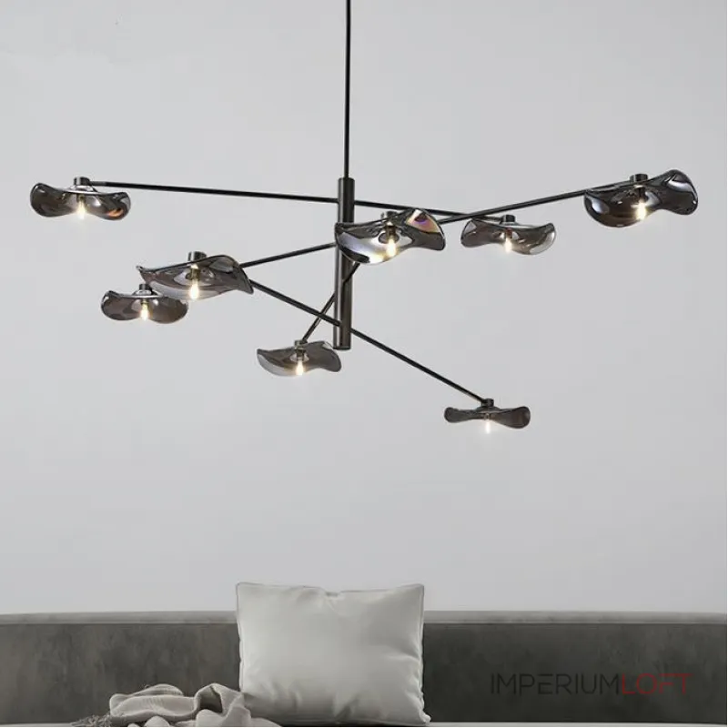 Люстра на штанге MILIAN CH L8 Black Grey