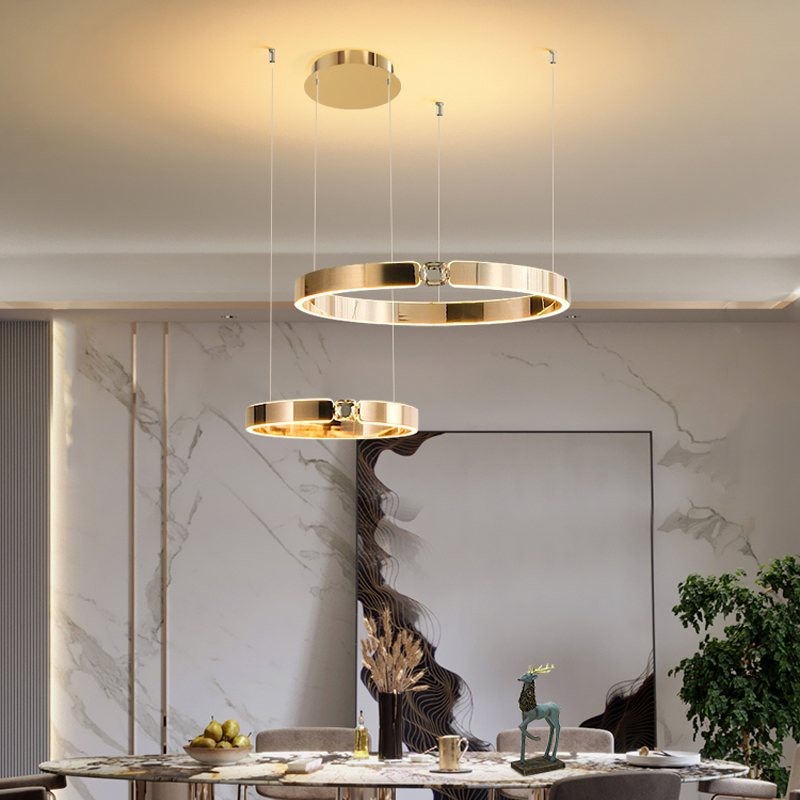 Подвесная люстра SELLIF B RING COMBO D40+60+80 Brass от ImperiumLoft