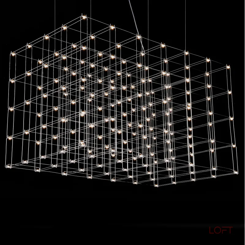 Подвесная люстра Quasar Cosmos Square LED pendant light 80/80/140