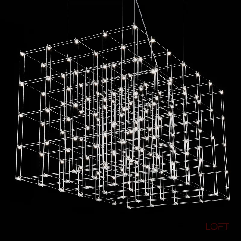 Подвесная люстра Quasar Cosmos Square LED pendant light 80/80/140