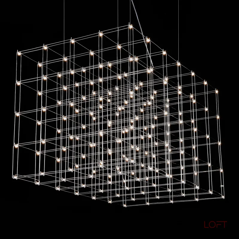 Подвесная люстра Quasar Cosmos Square LED pendant light 80/80/140