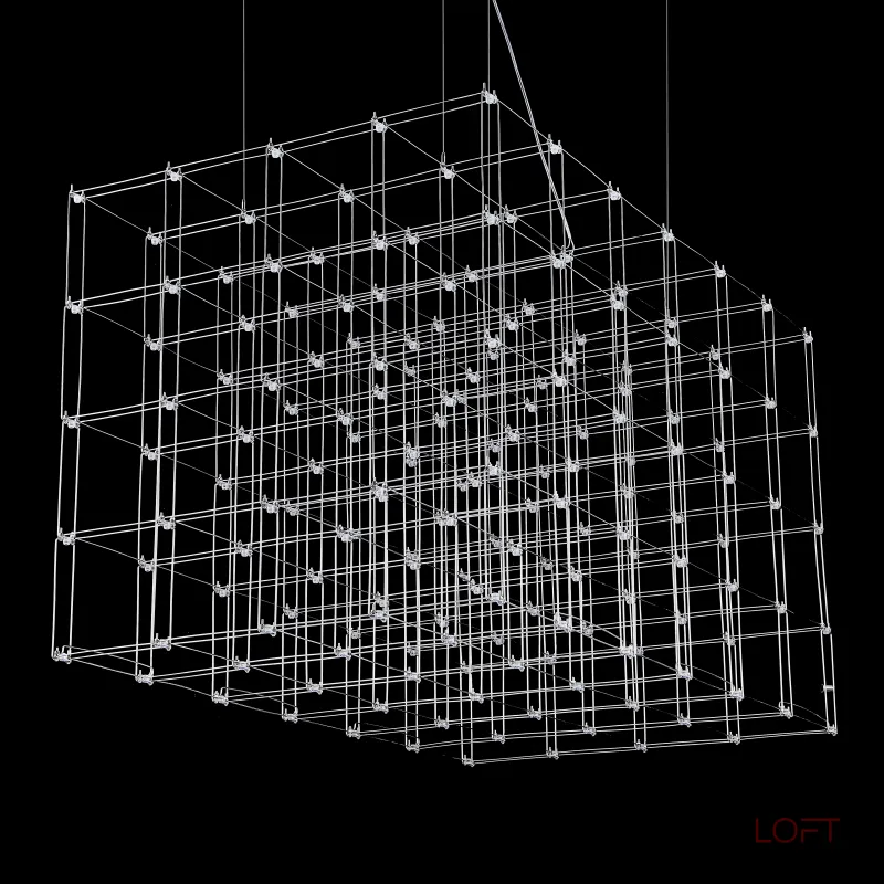 Подвесная люстра Quasar Cosmos Square LED pendant light 80/80/140