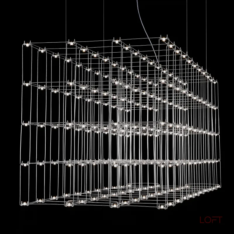 Подвесная люстра Quasar Cosmos Square LED pendant light 80/80/200