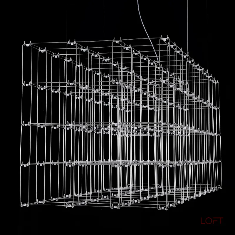 Подвесная люстра Quasar Cosmos Square LED pendant light 80/80/200