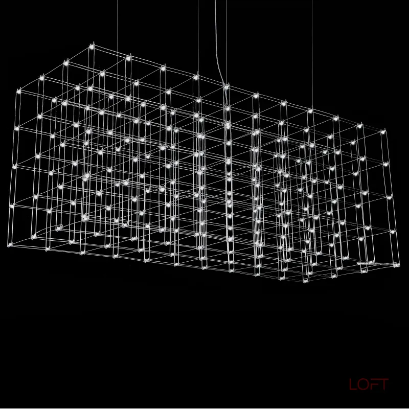 Подвесная люстра Quasar Cosmos Square LED pendant light 80/80/200