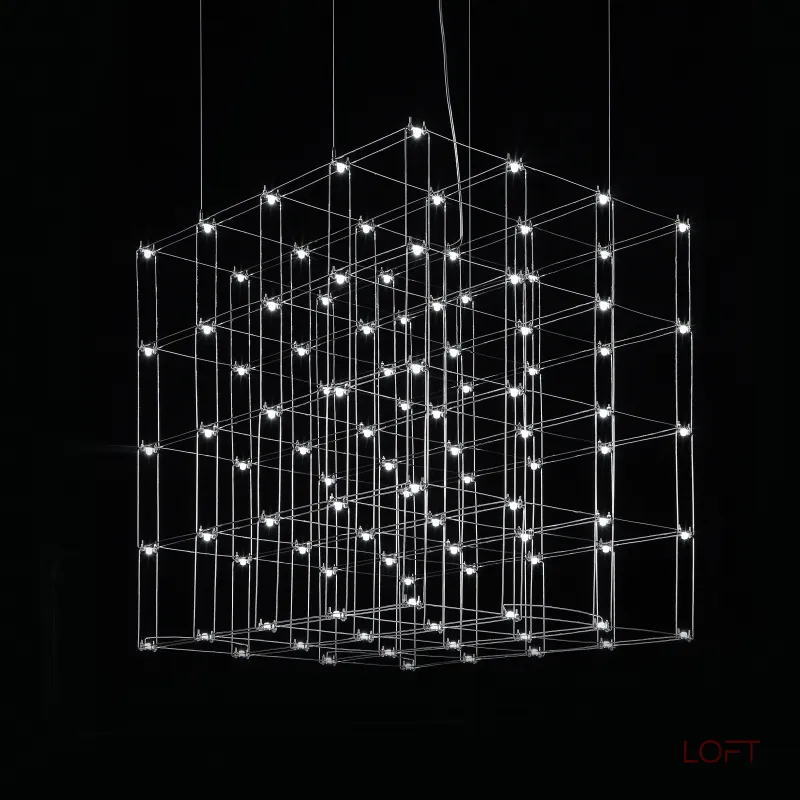 Подвесная люстра Quasar Cosmos Square LED pendant light 80/80/80