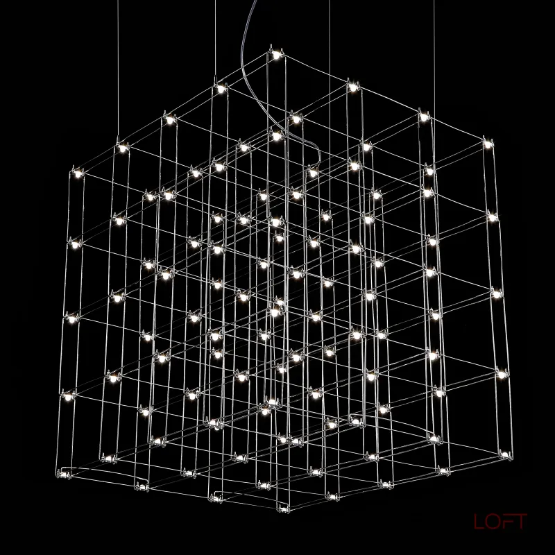 Подвесная люстра Quasar Cosmos Square LED pendant light 80/80/80