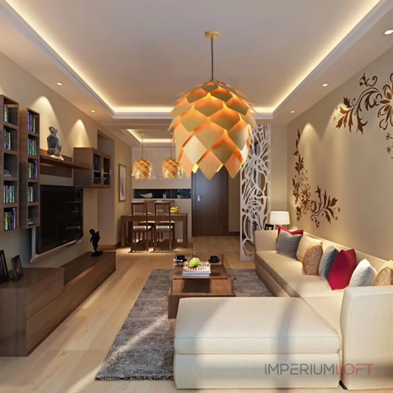 Подвесной светильник Crimea Pine Cone natural wood D20 от ImperiumLoft Подвесной светильник Crimea Pine Cone natural wood D20 от ImperiumLoft