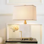 Настольная лампа Art-Deco White marble Lamp от ImperiumLoft