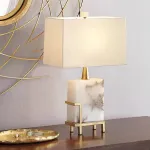 Настольная лампа Art-Deco White marble Lamp от ImperiumLoft