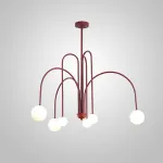 Люстра на штанге DAY L6 D100 Red