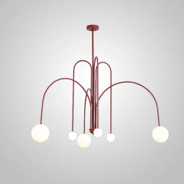 Люстра на штанге DAY L6 D130 Red