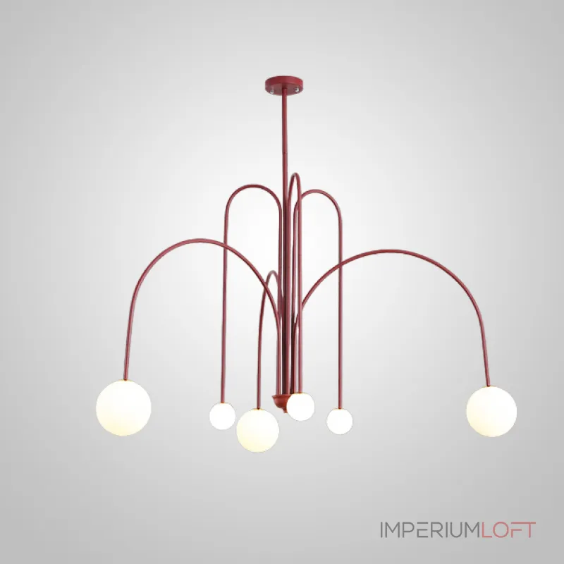 Люстра на штанге DAY L6 D130 Red Люстра на штанге DAY L6 D130 Red