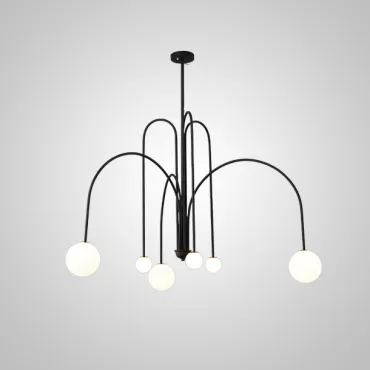 Люстра на штанге DAY L6 D130 Black