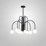 Люстра на штанге DAY L8 D75 Black