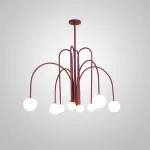 Люстра на штанге DAY L8 D100 Red