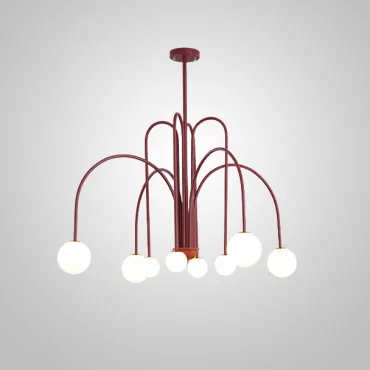 Люстра на штанге DAY L8 D100 Red