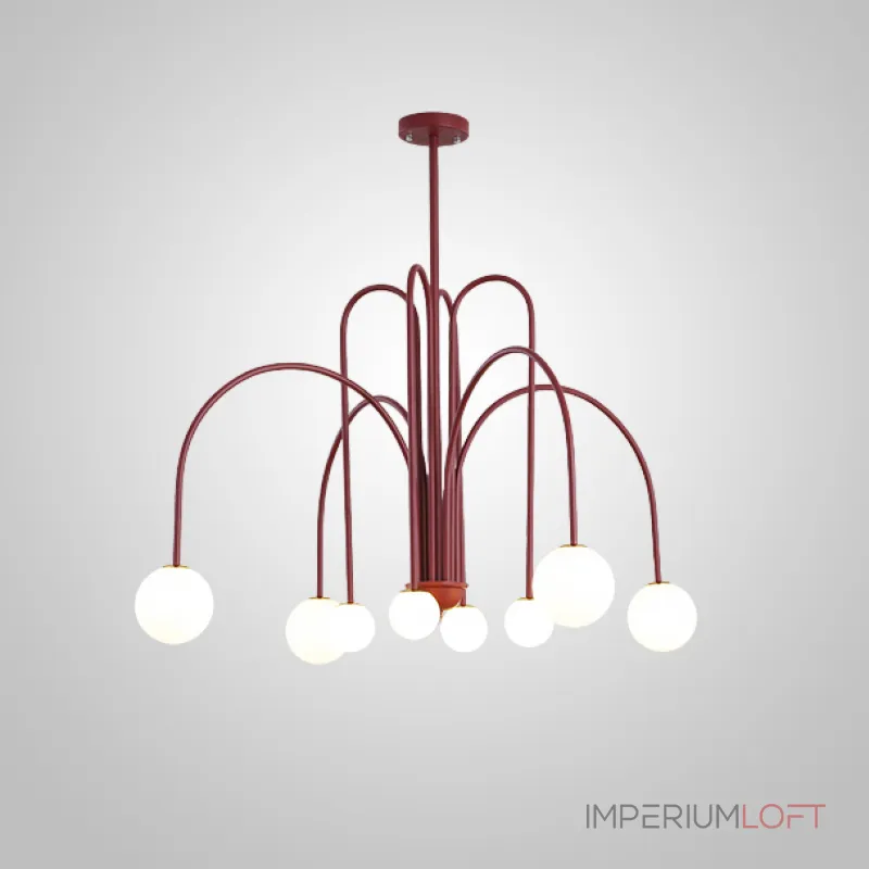 Люстра на штанге DAY L8 D100 Red Люстра на штанге DAY L8 D100 Red