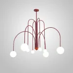 Люстра на штанге DAY L8 D130 Red