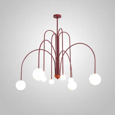 Люстра на штанге DAY L8 D130 Red