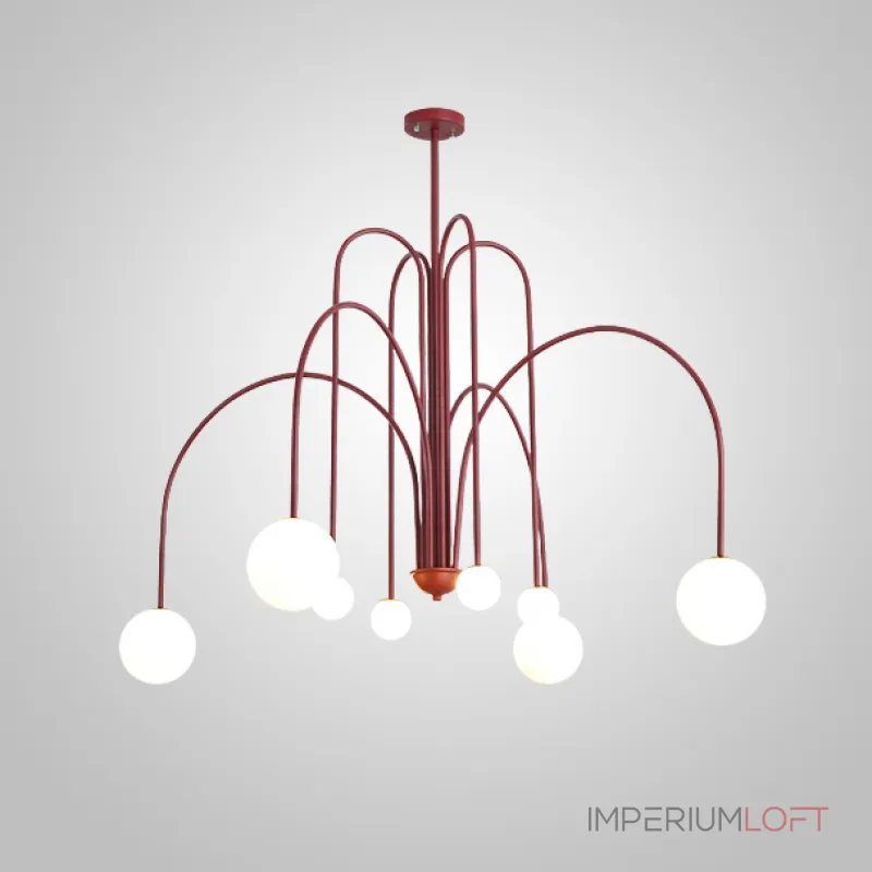 Люстра на штанге DAY L8 D130 Red Люстра на штанге DAY L8 D130 Red