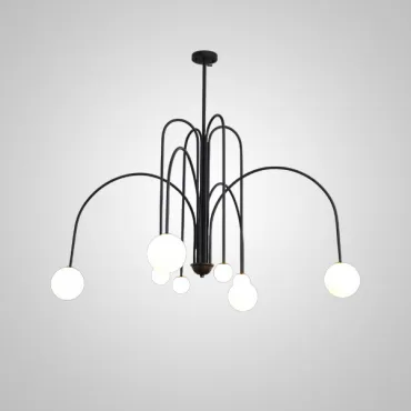 Люстра на штанге DAY L8 D130 Black