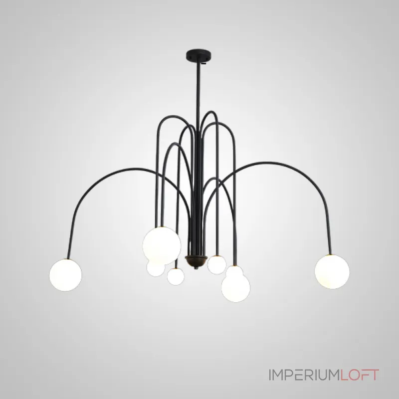 Люстра на штанге DAY L8 D130 Black Люстра на штанге DAY L8 D130 Black