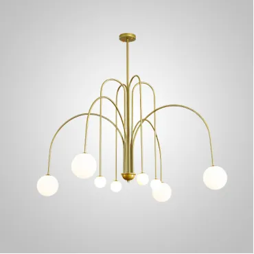 Люстра на штанге DAY L8 D130 Gold