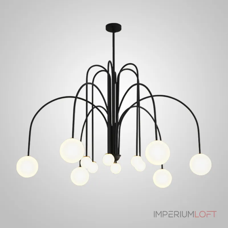 Люстра на штанге DAY L12 D100 Black Люстра на штанге DAY L12 D100 Black