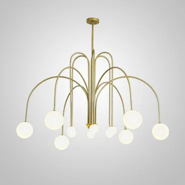 Люстра на штанге DAY L12 D100 Gold