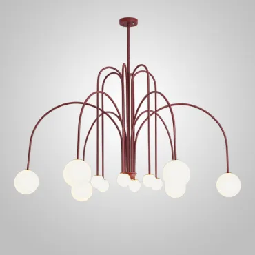 Люстра на штанге DAY L12 D130 Red