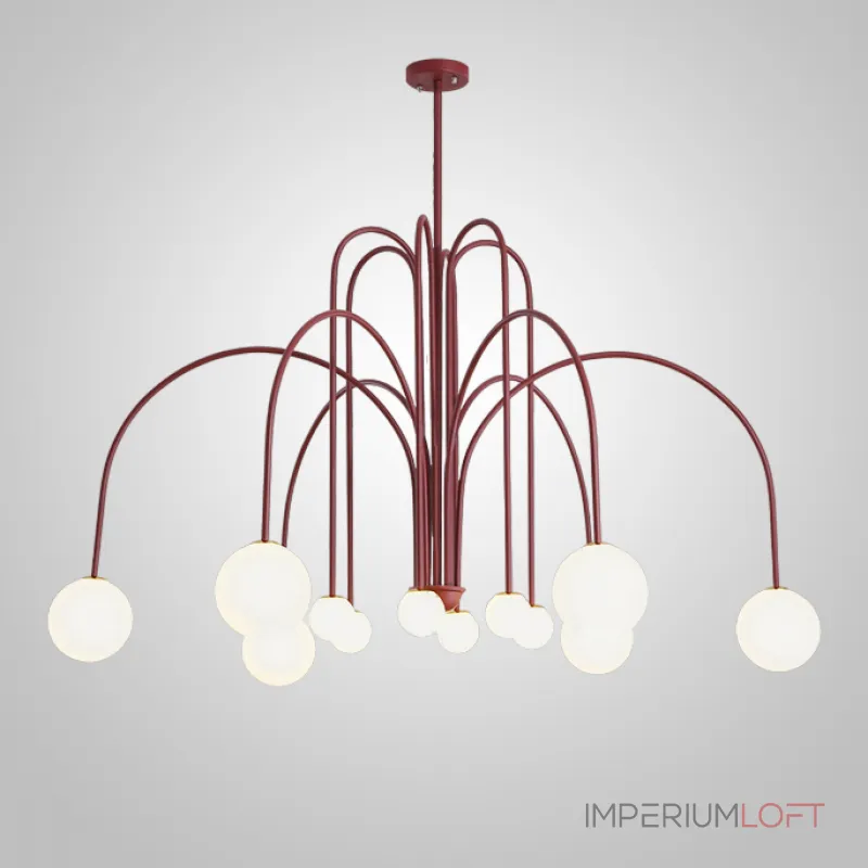 Люстра на штанге DAY L12 D130 Red Люстра на штанге DAY L12 D130 Red