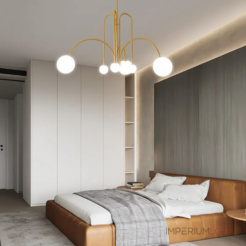 Люстра на штанге DAY L8 D100 Gold