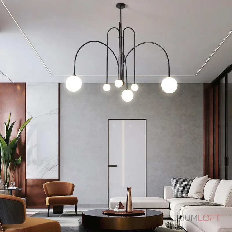 Люстра на штанге DAY L8 D100 Gold