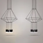 Подвесной светильник Via Wireflow polyhedral 0307 Pendan Light от ImperiumLoft