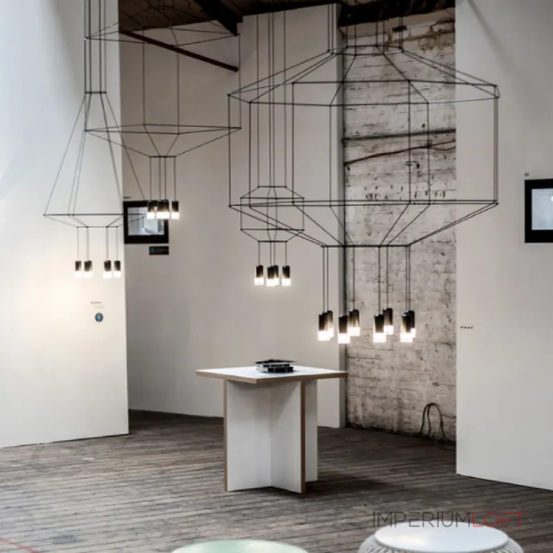 Подвесной светильник Via Wireflow polyhedral 0307 Pendan Light от ImperiumLoft